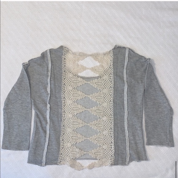Free People Victoria Lace Crochet Back Pullover - Picture 9 of 11